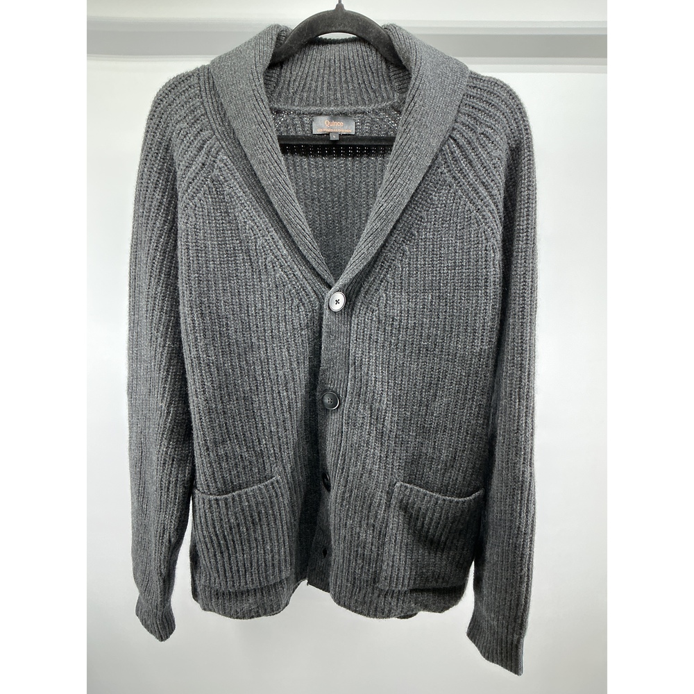 Mongolian Cashmere Shawl Collar Cardigan